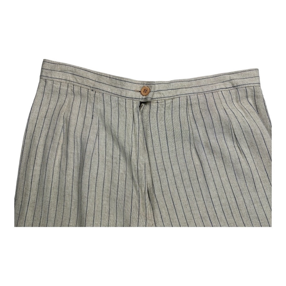 Vintage Adriano Striped Pant Suit Beige Size 12 - Picture 10 of 10